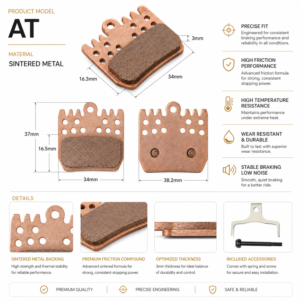 DYISLAND AT Bicycle Brake Pads